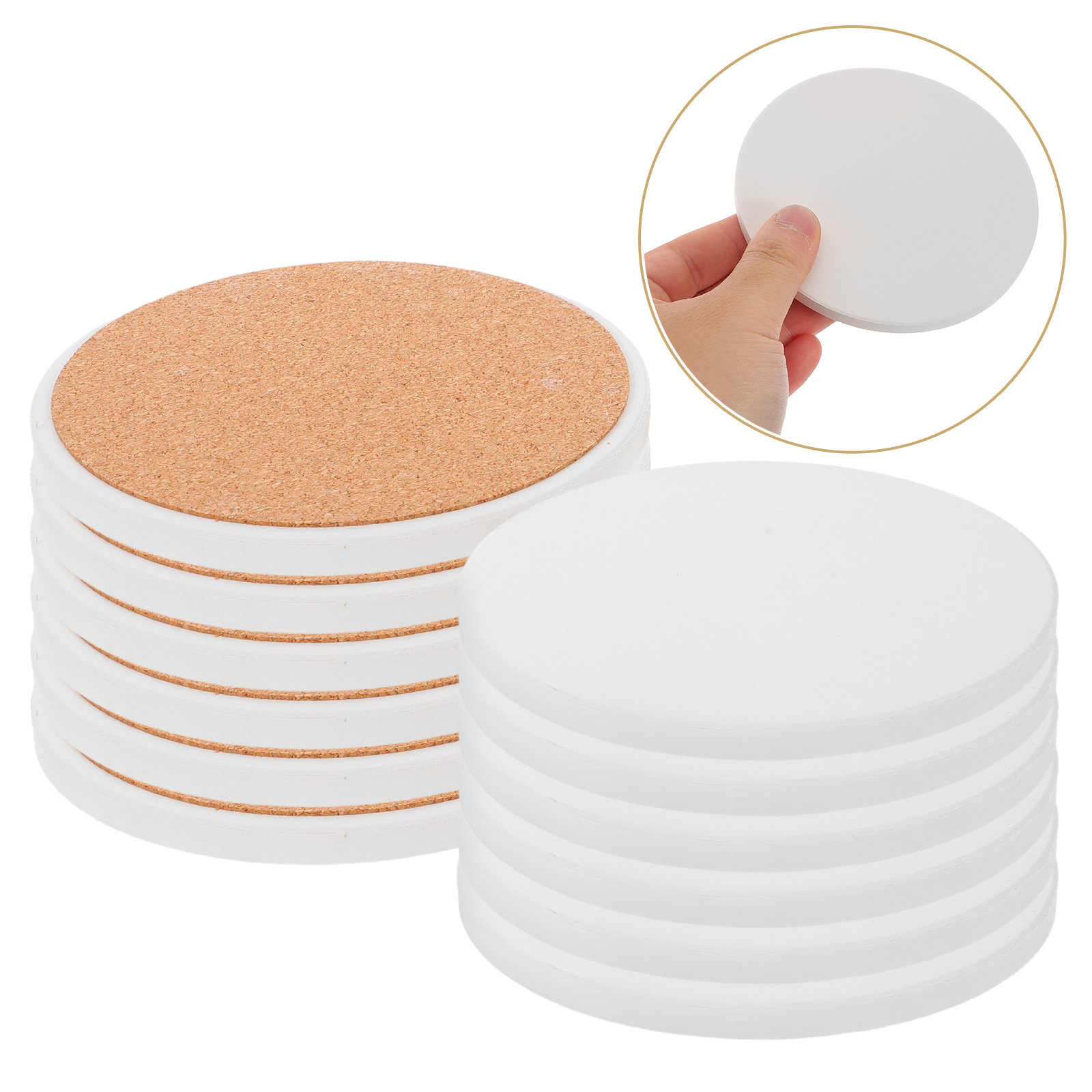 Coaster Sublimation Blank - Set di 12 Sottobicchieri in Ceramica