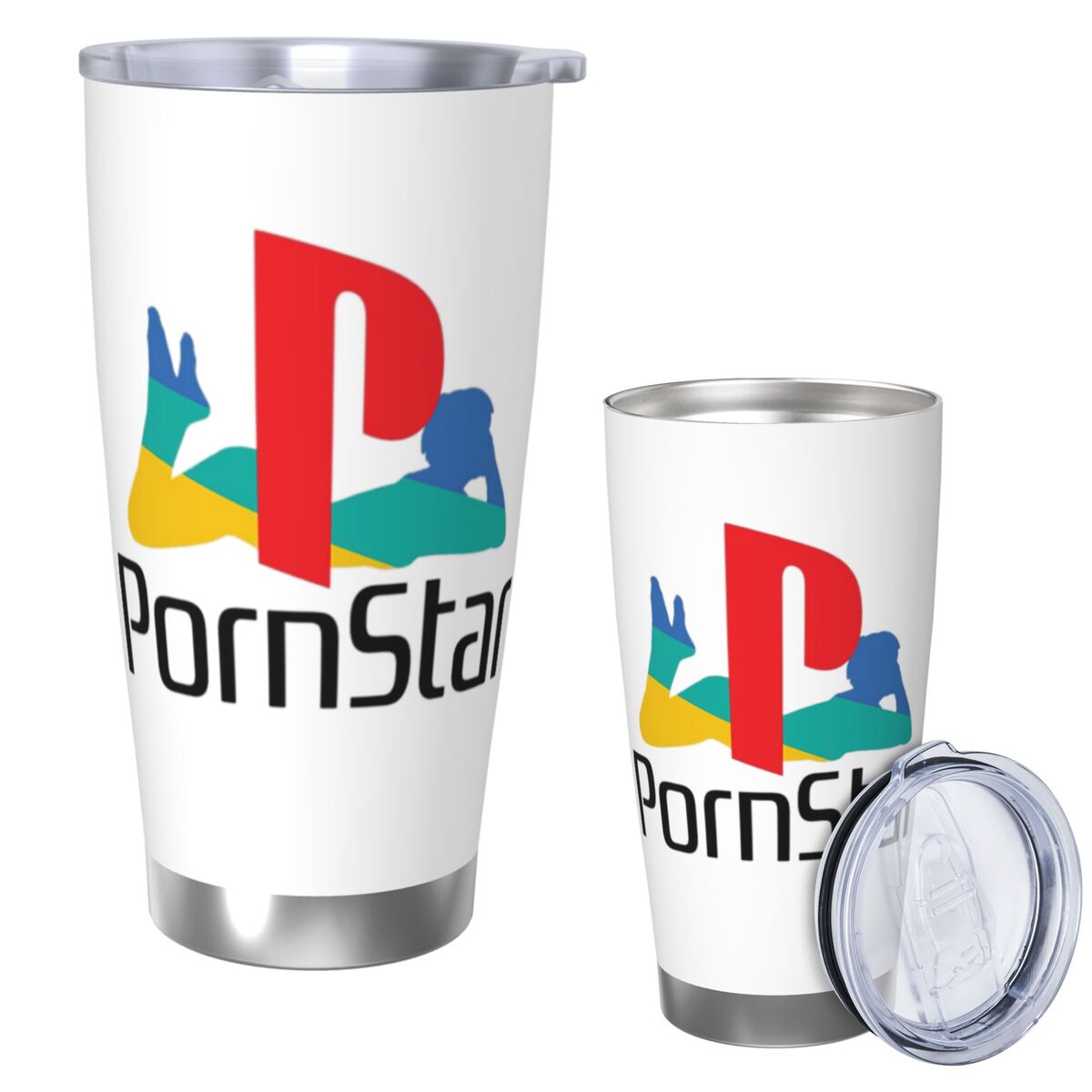 Tumbler 20Oz White - Ps Pron Star Bicchiere in acciaio