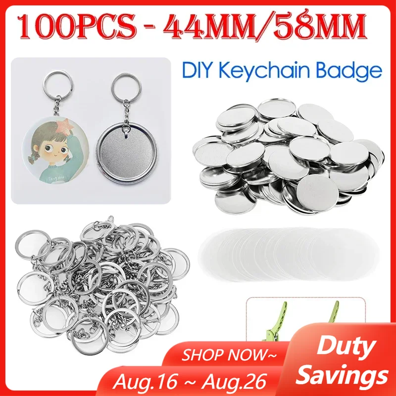100 PZ 44mm 58mm Portachiavi D - Button Badge Blank recensione e prezzo