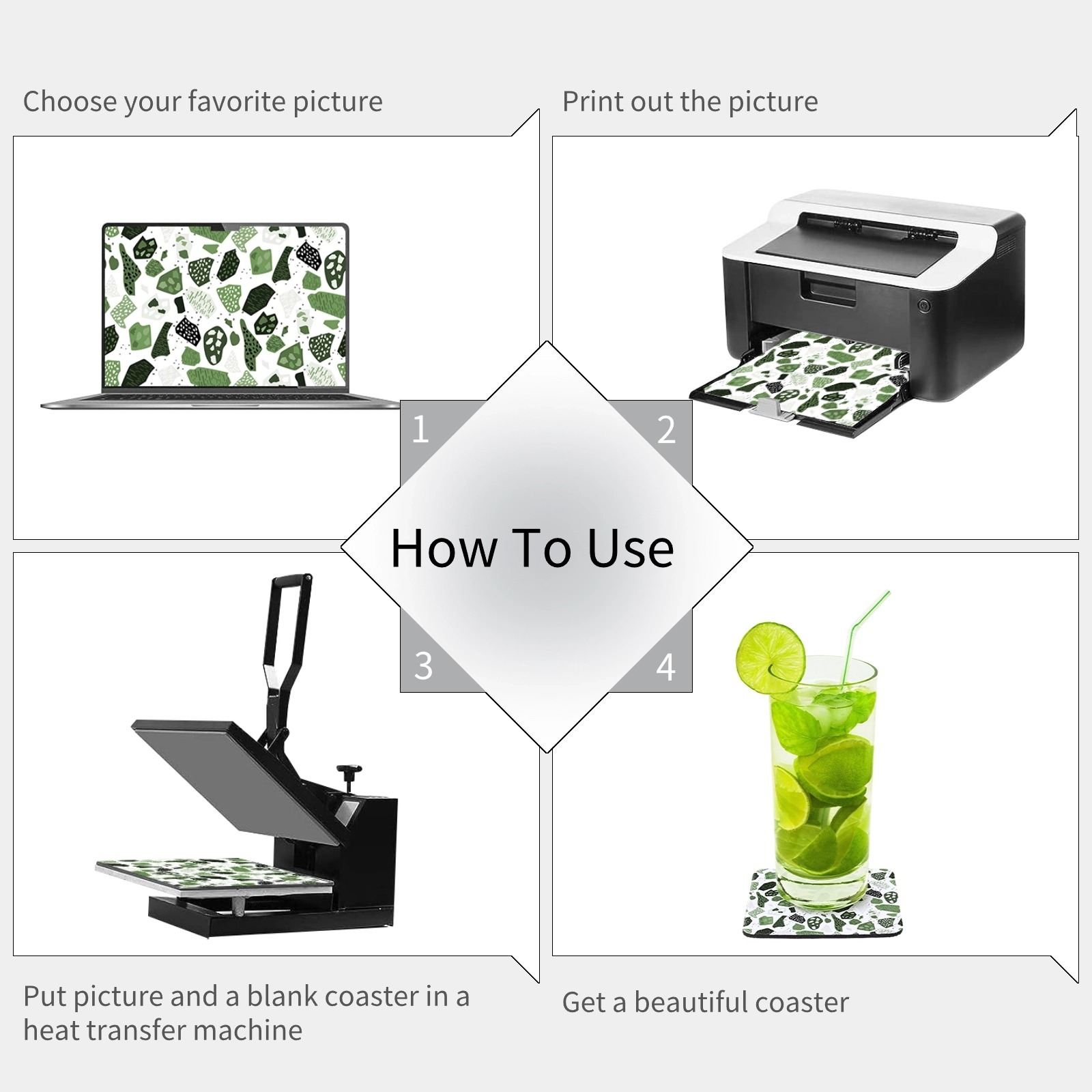 100 pezzi sottobicchieri a sub - Coaster Sublimation Blank recensione e prezzo